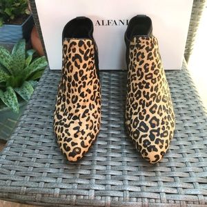 Alfani Womens Hazzel Leopard Calf Hair Booties Size:8.5